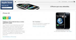 Iphone 3G sur l\'apple store