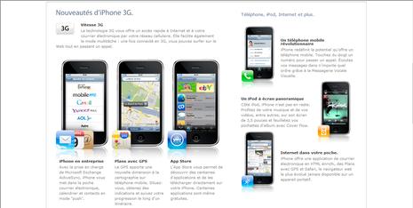 Iphone 3G sur l\'apple store