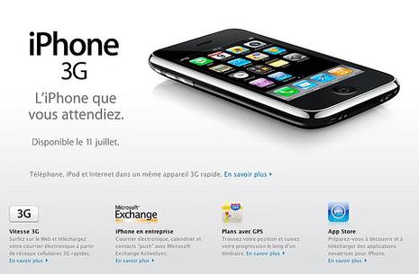 apple france iphone 3G