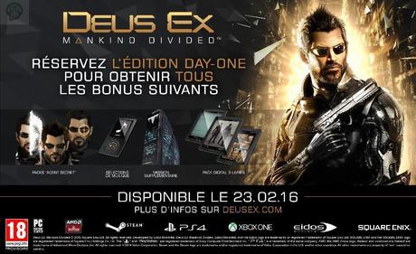 Deus Ex : Mankind Divided améliore son programme de pré commande deus ex bonus precommande Deus Ex : Mankind Divided améliore son programme de pré commande Deus Ex : Mankind Divided