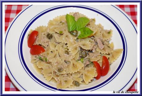 FARFALLE AU THON, CÂPRES ET BASILIC farfalles au thon, câpres et basilic-3