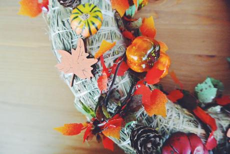 DIY couronne automne porte