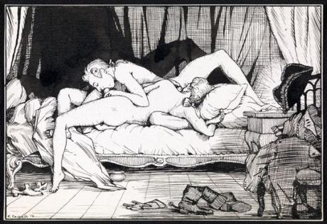 1916 Somov Illustration from Le livre de la Marquise
