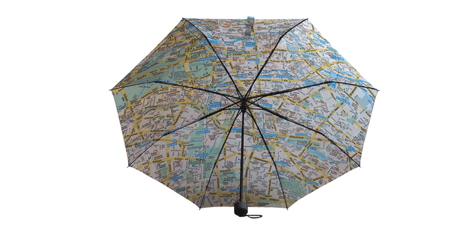 Rainmap - Parapluie et plan de la ville en un!