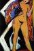 1910, Ernst Ludwig Kirchner : Dodo avec un grand éventail 1910, Ernst Ludwig Kirchner : Dodo avec un grand éventail