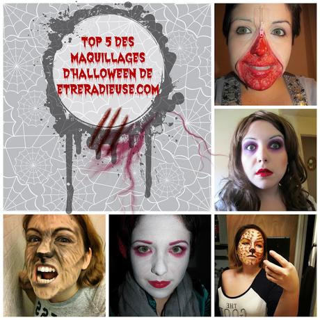 Top 5 des maquillages d'Halloween les plus populaires sur mon blog
