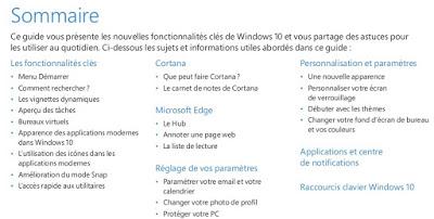Découvrir les fonctionnalités clés de Windows 10  - Guide utilisateur