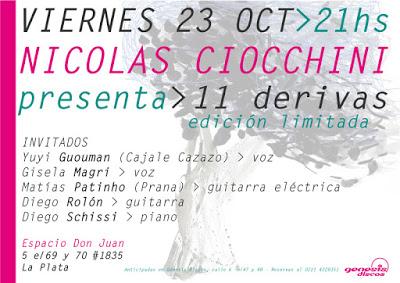 Nicolás Ciocchini présente son nouveau disque à La Plata [à l'affiche]