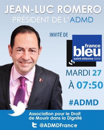 Invité de France Bleu Saint-Etienne Loire à 7h50 france bleu,jean-luc romero,jean mercier,admd