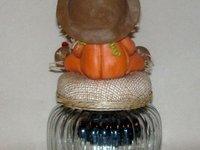 Pot gourmand avec M. Citrouille en porcelaine froide Pot gourmand avec M. Citrouille en porcelaine froide