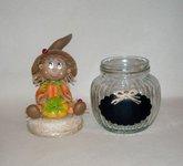 Pot gourmand avec M. Citrouille en porcelaine froide Pot gourmand avec M. Citrouille en porcelaine froide