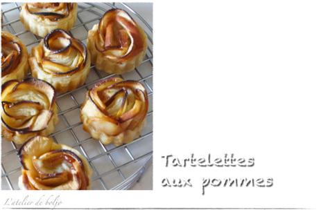 Tartelettes aux pommes en fleur, pâte feuilletée maison 4Tartelettes pommes en fleur, pâte feuilletée maison 4