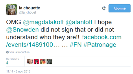 un « grand sommet » de la pensée pétainiste, avec du #snowden sur l’étiquette… #antifa #LGBT #LMPT#FN #Polemia Capture