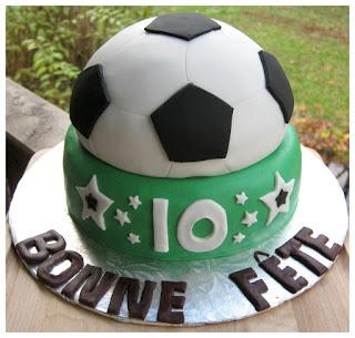 Gâteau ballon soccer