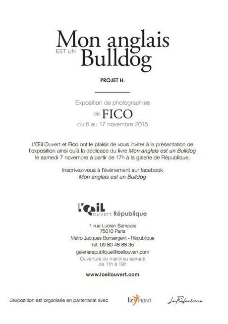 Flyer Mon Anglais est un Bulldog - Projet H. Fico-Verso