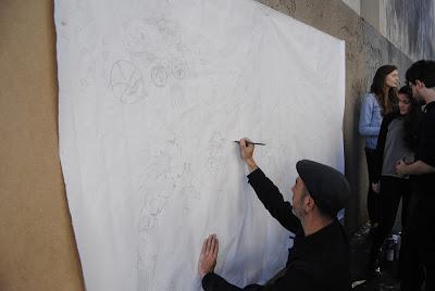 Performance Live d'art urbain avec Mister Pee Performance Live d'art urbain avec Mister Pee