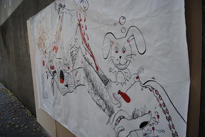 Performance Live d'art urbain avec Mister Pee Performance Live d'art urbain avec Mister Pee