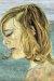 1956, Lucian Freud : Girl by the Sea (Lady Caroline Blackwood)