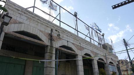 Positions israéliennes sur les toits de la vieille ville d'Hébron