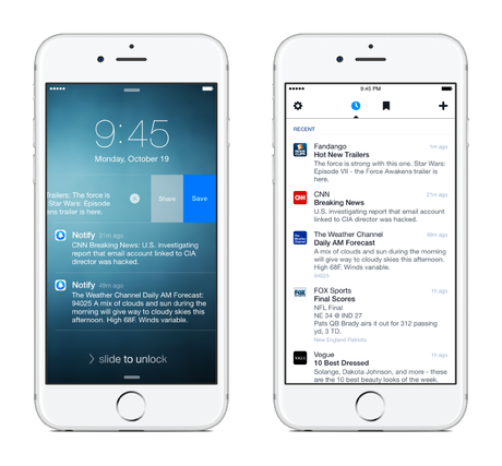 Notifie de Facebook, la nouvelle App sur iPhone pour se tenir au courant