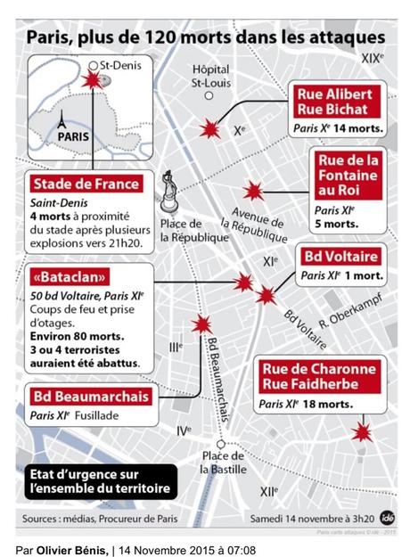 Plus de 120 morts dans les attentats de Paris Plus de 120 morts dans les attentats de Paris