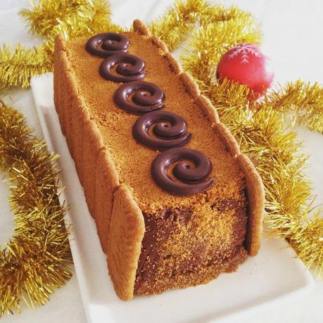BûCHe CHoCoLaT SPéCuLoS (sans cuisson) bûche de niel chocolat spéculos