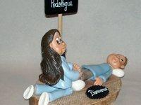 Montage avec Podologue et Sage-femme en porcelaine froide Montage avec Podologue et Sage-femme en porcelaine froide