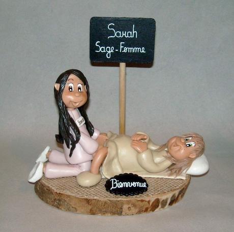 Montage avec Podologue et Sage-femme en porcelaine froide Montage avec Podologue et Sage-femme en porcelaine froide