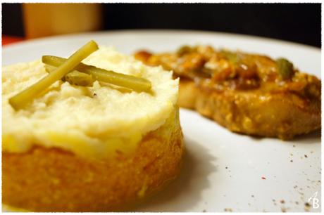 Côtes de porc charcutière aux deux purées, carottes et panais Côte de porc charcutière Purée de panais et carottes 3