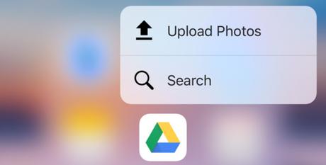 Google Drive adopte aussi la technologie 3D Touch de l'iPhone
