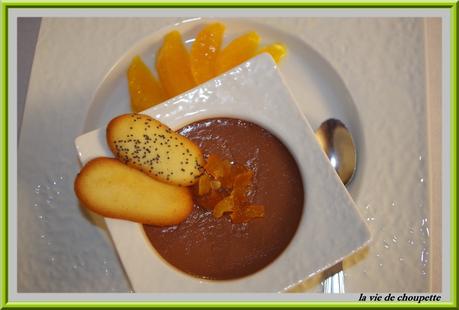 PETITS POTS DE CREME AU CHOCOLAT ET A L'ORANGE Petits pots de crème au chocolat et à l'orange-427