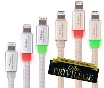 Offre privilège : -50% sur la câble tissé Lightning pour iPhone et iPad