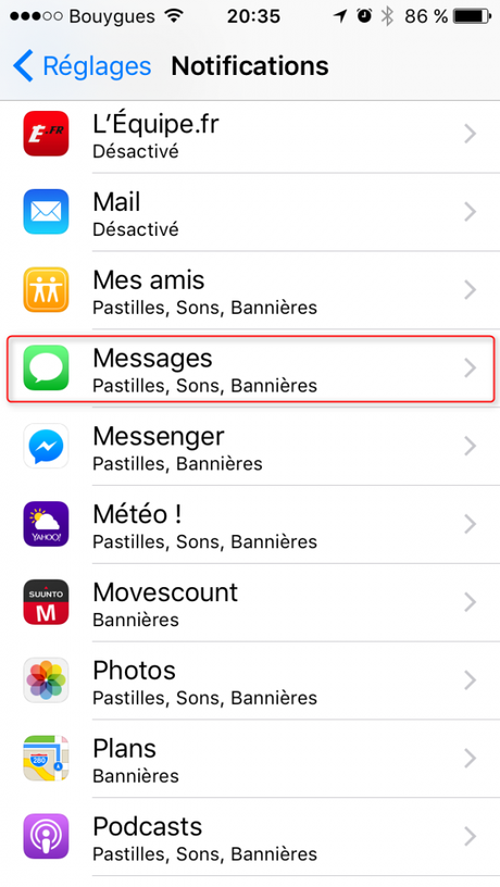 iPhone : Comment désactiver le deuxième avertisseur sonore à la réception d’un message? iPhone_notification_sonore_13