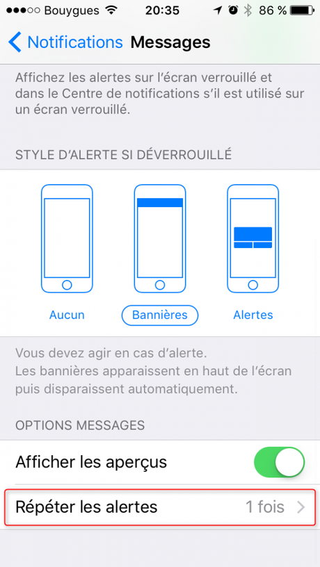 iPhone : Comment désactiver le deuxième avertisseur sonore à la réception d’un message? iPhone_notification_sonore_12