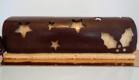 Büche de Noël 2015 : chocolat, arachides et caramel salé