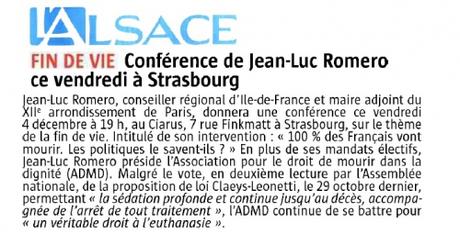 Réunion publique de l'ADMD à Strasbourg à 19h00 strasbourg,jean-luc romero,admd