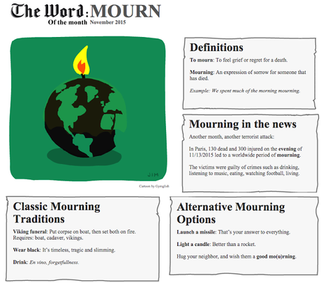 The Word of the Month (NOVEMBER 2015) : MOURN
