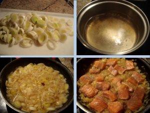 FONDUE DE POIREAUX AU SAUMON FONDUE DE POIREAUX AU SAUMON