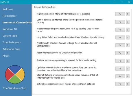 FixWin10 : Réparer les problèmes dans Windows 10 FixWin10 : Réparer les problèmes dans Windows 10