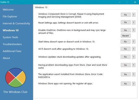FixWin10 : Réparer les problèmes dans Windows 10 FixWin10 : Réparer les problèmes dans Windows 10