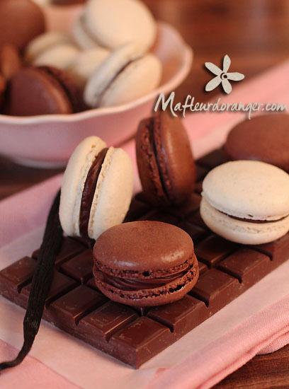 Macarons faciles à la vanille et au chocolat Macarons faciles à la vanille et au chocolat