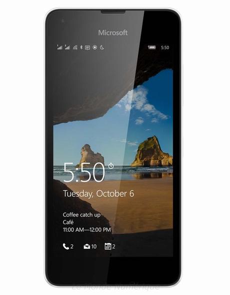 Smartphone Microsoft Lumia 550, compatible 4G et à moins de 130 €