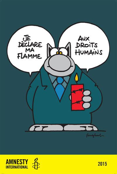 10 décembre : Journée mondiale des droits humains. La flamme d´Amnesty international.