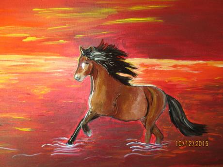 L'ESCADRON SAUVAGE (tableau N°33) L'ESCADRON SAUVAGE : decembre 2015 : PRIX DE VENTE : 300 euros