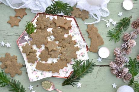Flocons de biscuits au thé matcha et à l'amande { Éco-défi } Flocons de biscuits au thé matcha et à l'amande { Éco-défi }
