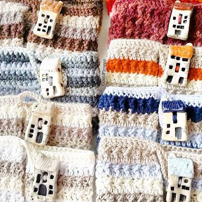 Petit village Cozy Mug - Projet au crochet Housse de tasse en laine