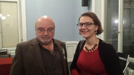 Journal décalé de novembre, au Vésinet et à Lausanne Raphaël Aubert avec Carole Dubuis, la présidente de Tulalu!?, association littéraire dont il est le parrain