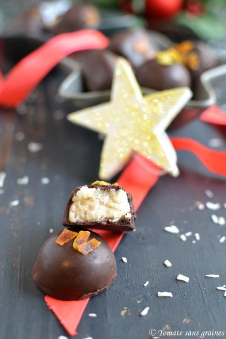 Bouchées végétales à la noix de coco façon Bounty Bouchées coco façon Bounty