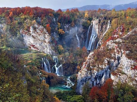 Les chutes d'eau du parc national de Plitvice, Croatie