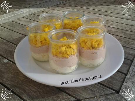 Verrines d’œufs mimosa au thon Verrines d’œufs mimosa au thon